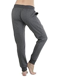 ToBeInStyle, French Terry pantalones para correr en estampado liso para dama