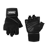Trideer Padded Anti-Slip Weight Lifting Gloves with 18” Wrist Wraps, Pro Gym Gloves Support for Weightlifting, Cross Training, Gym Workout (Black, XXL (Fits 9.25-9.8 Inches))