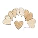 OULII Blank Heart Wood Slices Discs Wedding Christmas Ornaments, Pack of 50, 40mm