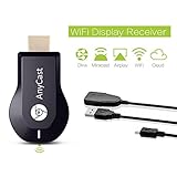 HDMI TV Stick, U2C AnyCast M2 Plus 1080P 3D WiFi Wireless Mini Display Receiver Dongle HDMI TV Miracast DLNA Airplay for IOS Apple iPhone iPad Android Smartphone Windows Mac