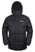 Mountain Warehouse Snow Mens Padded Jacket - Fleece Lined Hood Puffer Black Medium