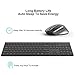 Wireless Keyboard and Mouse, J JOYACCESS 2.4G USB Ultra Slim Full Size Ergonomic Rechargeable Keyboard and Slient Cordless Mouse with Back/Forward Buttons for Mac/Windows/Laptop/Desktop - Black