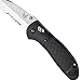 Benchmade - Griptilian 553 Knife, Serrated Tanto, Satin Finish, Black Handle