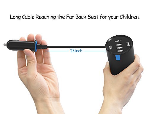 Holiday-Gift-Choice-iXCC-50W10A-5-Port-Car-Charger-Cup-Holder-Multi-USB-Car-Charging-Port-Univeral-Fast-Charger-Adapter-for-iPhone-8-7-6s-Plus-iPad-Air-Pro-mini-Galaxy-S8-for-Family-Road-Trip