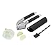 Garlic Press–Best Professional Garlic Mincer-Stainless Steel Crusher / Presser with Tube Peeler and Cleaning Brush