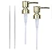 Pump Replacement Lotion and Soap Pump Dispensers Pump,Bathroom Accessories Gold Finish Shinny(2pcs)