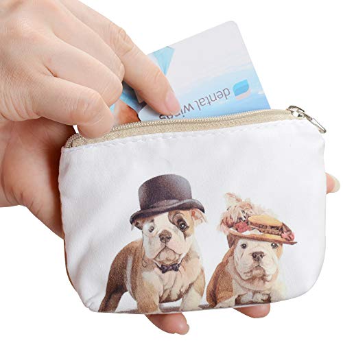 Women and Girls Cute Fashion Coin Purse Wallet Bag Change Pouch Key Holder (Cute Dog)