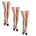 JIAYI Women's Sheer To Waist Sexy Silk Pantyhose Tights From S To XXXXL(Nude 3 Pairs+1 as gift)