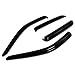 Auto Dynasty 4pcs Tape-On Window Visor Deflector Rain Guard Compatible with Dodge Dakota Quad Cab 2005-2010, Acrylic