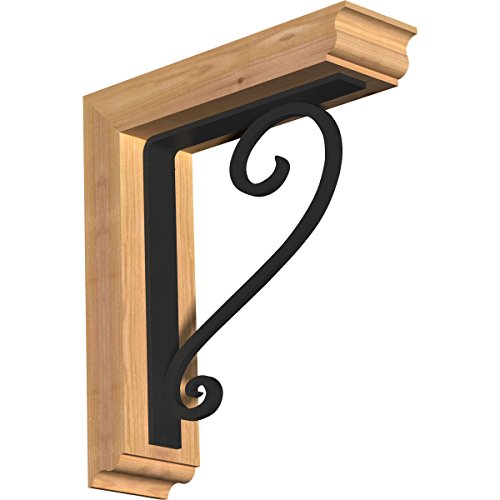 3 1/2"W x 14"D x 16"H Edwards Traditional Ironcrest Smooth Bracket, Western Red…