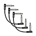 M MAKA Flat Low Profile Guitar Patch Cable 6 inch for Effects Pedals, 1/4 inch Right-Angle, Black, 3-Pack New Version