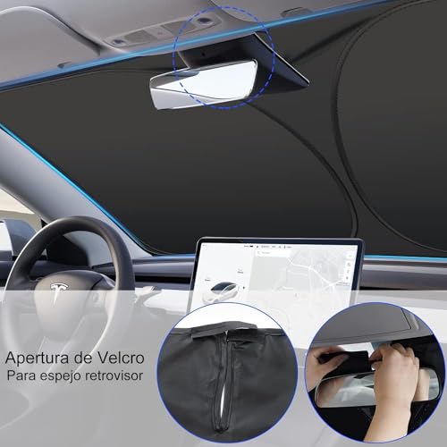 Joschapeau Parasoles de Coche, Parasol para Auto Parabrisas, Parasol Plegable para Coche 6 Piezas - Protector Parabrisas con Bolsa de Almacenamiento, Apto para todoterrenos y la mayoría de turismos