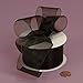Black Shimmer Sheer Organza Ribbon, 1-1/2