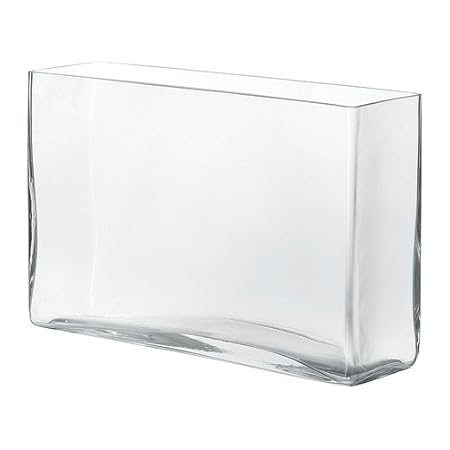 Rektangel Vase Clear Glass Length 28 Cm Width 8 Cm Height 18