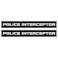 POLICE INTERCEPTOR Vinyl Decals | Stickers | Emblems | Fender Bumper Set of 2