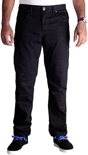 Huxlay Bros HB's Motorcycle Dupontโข Kevlarยฎ Jeans - Premium Quality Motorbike/Motorcycle Jeans in Black, 5007