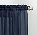 No. 918 Erica Crushed Voile Ascot Beaded Sheer Rod Pocket Curtain Valance