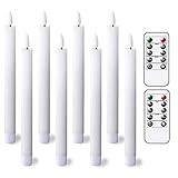 Eldnacele Flameless Taper Candles Flickering with