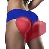 HYTENSUN Women's Cheeky Bikini Bottoms Sexy High Waisted Ruched Brazilian Cut Swim Bottoms