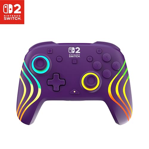 Turtle Beach Afterglow Wave Lila Kabelloser RGB-Gaming-Controller offiziell lizenziert für Nintendo Switch 2