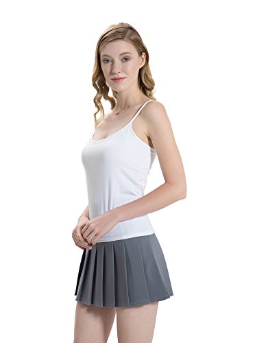 HBY Womens Camisole Built In Shelf Padded Bra Cami Bra Adjustable Straps Tank Top Solid Color