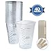 Disposable Epoxy Resin Mixing Cups with Measurements (20-Pack) Pixiss Mixing Cups for Epoxy Resin, Epoxy Mixing Containers, Epoxy Cups For Epoxy Measuring Cups - 20 Resin Mixing Sticks