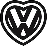 VW heart volkswagen jetta gti beetle ghia golf window sticker vinyl decal