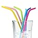 Regular Size Silicone Straws, Opret 6 pcs Reusable Slim Straws