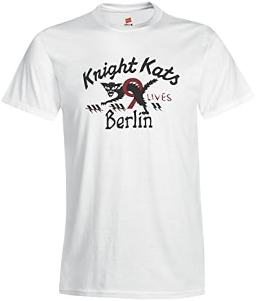 SLG Art Boutiki Menâ€s Knight Kats Motorcycle Club T-Shirt Small White