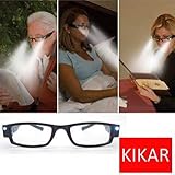 KIKAR LED Reading Glasses (Strength +3.0) with Case