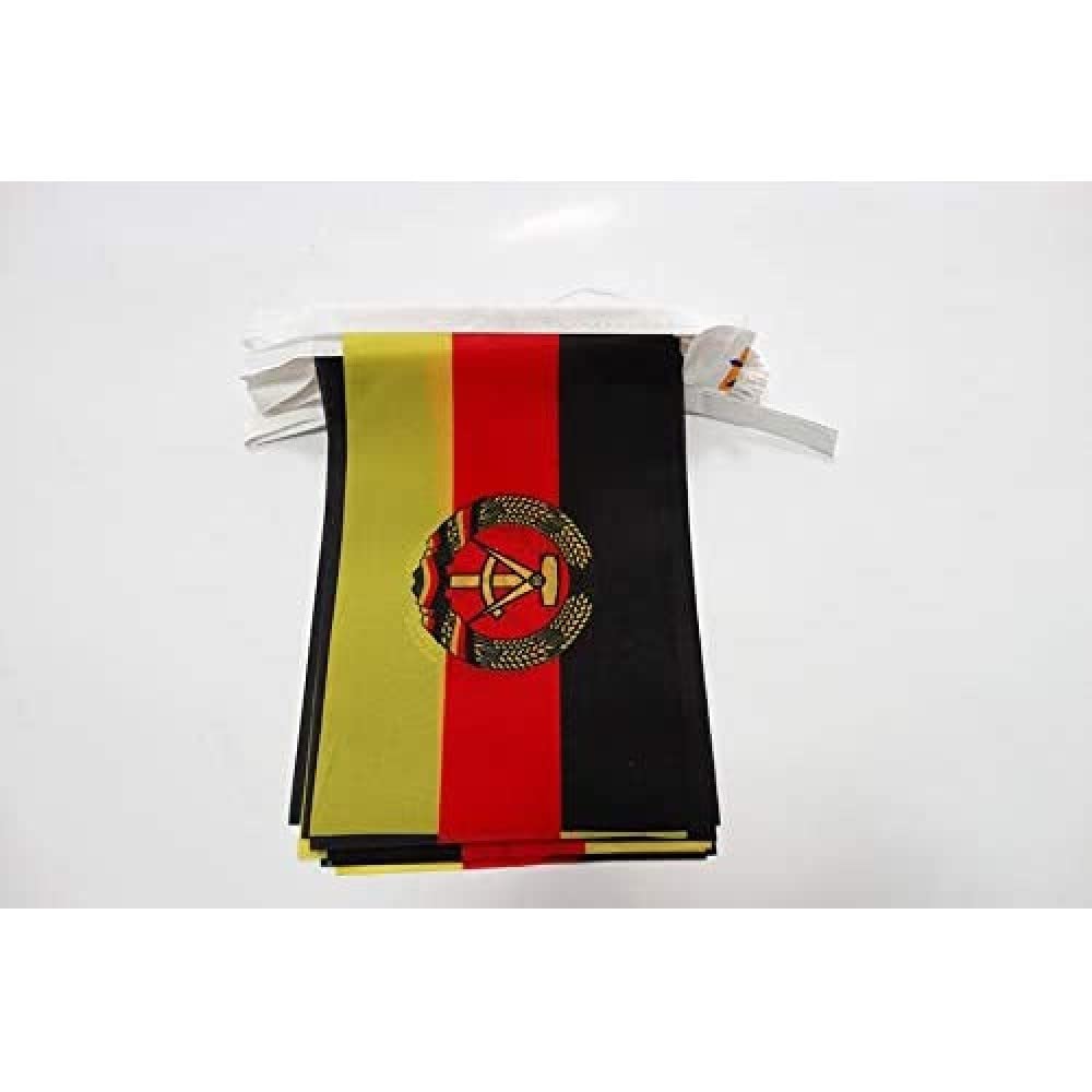 AZ FLAG - East Germany Bunting Flag - 40 Ft Garland with 20 German RDA Flags 18'' x 12'' - 100% Polyester String Pennant - 12 meters