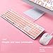 OFNMD Cute Pink Punk Wired Keyboard Mouse Computer Set Home Office Typing Esports Game Backlight Round Key Retro (Color : Girl Pink)thumb 4
