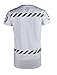 SCREENSHOTBRAND-761 Mens Hipster Hip-Hop Premium Tees - Stylish Longline Fashion T-Shirt Metalic Hustlers Logo Racing - White - Large