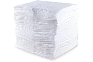THE RAG FACTORY CTRL+Z Oil Absorbent Pads - 15"x18" Maximum Absorption Oil Spill Mat - Fast Cleanup for Industrial Use - 100 Pack
