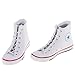 MonkeyJack 12'' Female Action Figure Accessories 1:6 Trendy High Top Flats Shoes Sneakers Trainers White