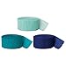 Andaz Press Crepe Paper Streamer Hanging Party Decorations Kit, 240-Feet, Diamond Blue Mint, Aqua Teal, Navy Blue, 1-Pack, 3-Rolls, Mermaid Colored Wedding Baby Bridal Shower Birthday Supplies