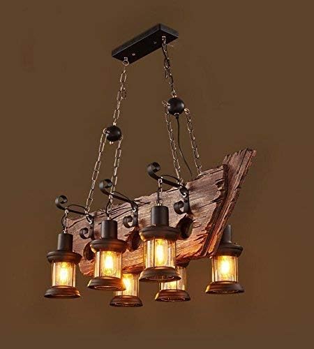 dfgf Vintage Creative Coffee Loft Restaurant and Bar Industry Wind American National Personality Ship Wood Decoration Living Room Bedroom Chandelier