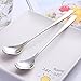 Buyer Star Ice Tea Spoon, 8-Inch Ice Cream Spoon, Stainless Steel Cocktail Stirring Spoons (4 color-4 pieces)