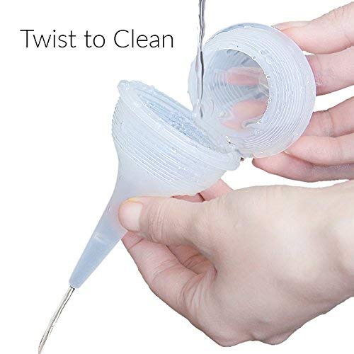 Innovo Hospital Grade Silicone Twister Bulb Baby Nasal Aspirator, Snot Sucker and Mucus Sucker, Non-Toxic Nasal Bulb, Cleanable and Reusable Ear Syringe - Thumbnail 2