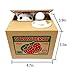 Ziv Coin Bank, Unique Gadgets & Toys Stealing Money Piggy Bank, Cat Piggy Bank (Strawberry Cat)