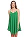 Romwe Women's Summer Spaghetti Strap Sundress Sleeveless Beach Slip Dress Green M