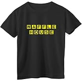Waffle House Youth Logo T-Shirt, Soft Cotton-Poly Tee | Kids sizes for boys and girls, soft breathable everyday shirt, classic diner logo graphic
