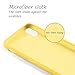 Yajuhoy iPhone X case, Liquid Silicone Gel Rubber Slim Fit Soft Mobile Phone Case with Microfiber Cloth Lining Cushion for Apple iPhone X (2017) - Yellow