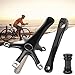 Bicycle Crank Arm Aluminium Alloy Bike Fixed-Gear Crank Single-Speed Road Bicycle Forged Crankset(Black)thumb 2