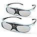 APEMAN 3D Glasses Ultra-Clear HD 144 Hz DLP LINK 3D Active Rechargeable Shutter Glasses for All 3D DLP-Link Projectors - Two PACK