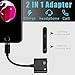 Headphone adapter for iphone 11 Adapter charger and headphones for iPhone Earphone splitter dongle Compatible with iPhone 11/Xs/Xs Max/XR/X/8/7 plus/ipad Cable Accessories Support All iOS System-Blackthumb 1