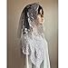 Spanish Mantilla Triangular Mantilla Lace Head Covering Mass Catholic Church Veil (White), 120cmx60cm