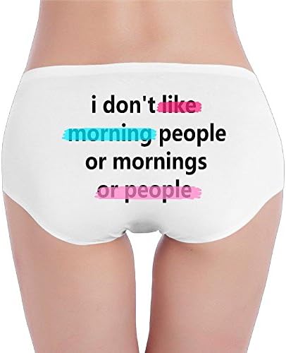 I Don't Like Morning PeopleBriefs For WomensGirlfriend Gift Print Underwea