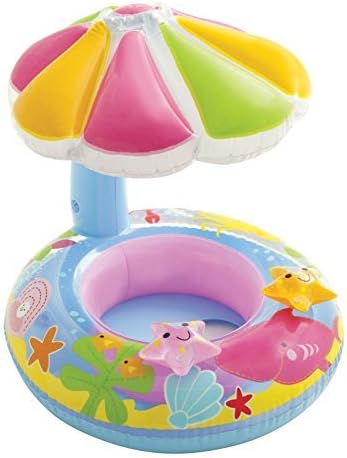 Fish and Friends Baby Float Infant Swimming Pool Raft with Sunshade