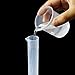 DEPEPE 5 Clear Plastic Graduated Cylinders Measure with 3 Plastic Beakers and 2 Test Tube Brushes